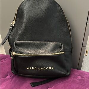 Marc Jacobs Black Leather Backpack